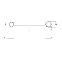 95 - CHIAVE POLIGONALE Dp DIRITTA 6x7 mm