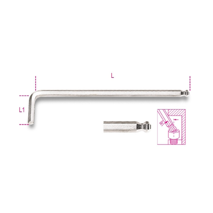 96LBP 3 - CHIAVE MASCHIO ESAGONALE PIEGATA