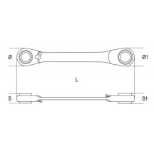 195P (mm 12x13) - CHIAVE POLIGONALE DOPPIA