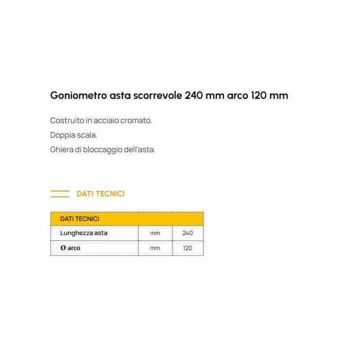 259.01 - GONIOMETRO AD ASTA SCORREVOLE