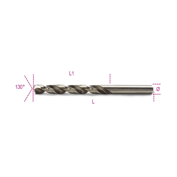 415-12,5 mm -  PUNTA CORTA IN ACCIAIO HSS-CO 8%
