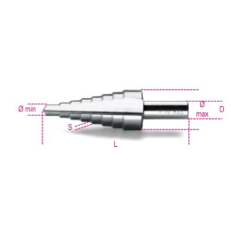 425/1 - FRESA CONICA A GRADINI D=4:12x1 mm