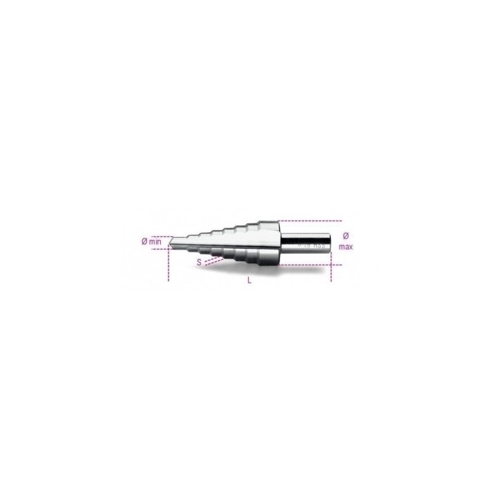 425/6 - FRESA CONICA A GRADINI D= 4:30x2 mm