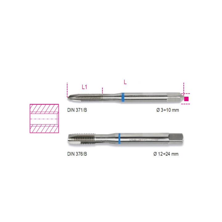 428FP-8x1,25 - MASCHIO A MACCHINA x FORI PASSANTI