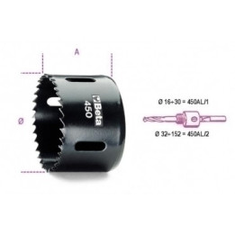 450 - SEGA A TAZZA D=20 mm - ACCIAIO HSS-Co 8%