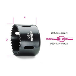 450 - SEGA A TAZZA D=83 mm - ACCIAIO HSS-Co 8%