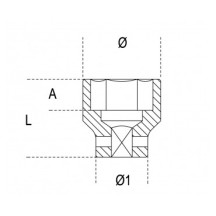 710 -  BUSSOLA A MACCHINA DA 3/8" - 7 mm