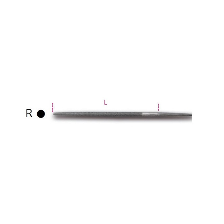 1718A10/R- LIMA L=250 mm TONDA TAGLIO MEZZODOLCE