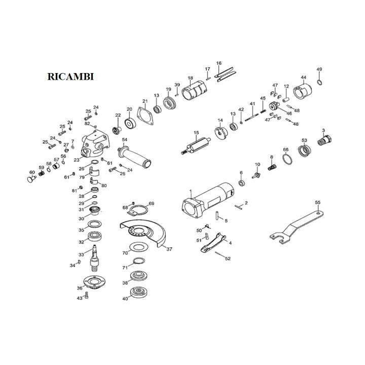 A - 1936/4A -  SMERIGLIATRICE ANGOLARE PNEUMATICA