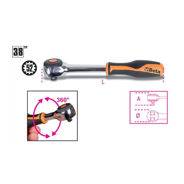 910/58 - CRICCHETTO REVERSIBILE DA 3/8"