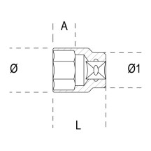 928A - BUSSOLA ESAGONALE DA 3/4" - mm 36