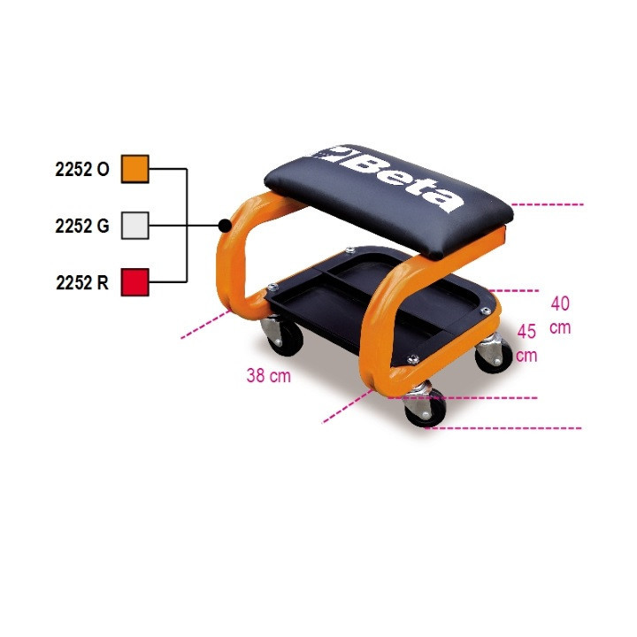 2252/G - SEGGIOLINO CON ROTELLE COLORE: GRIGIO