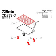 CD23S - CARRELLO "CADDY" PER C22S-C23S 4 RUOTE