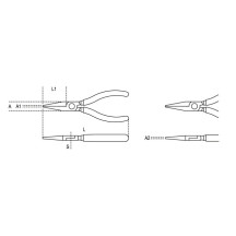 1008 - PINZA 160 mm BECCHI PIATTI LUNGHI
