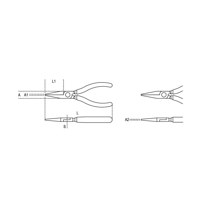 1008 - PINZA 160 mm BECCHI PIATTI LUNGHI