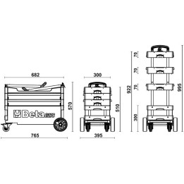 C27S - CARRELLO PORTAUTENSILI RICHIUDIBILE