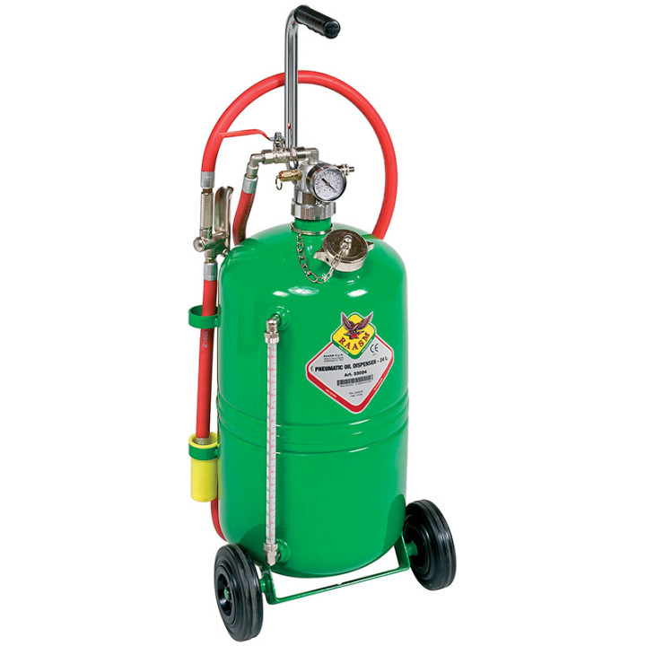 DISTRIBUTORE PNEUMATICO D' OLIO SERBATOIO 24 Lt.