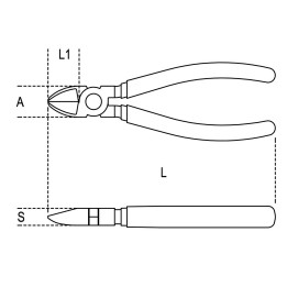 1084 - TRONCHESE mm 160 TAGLIENTI DIAGONALI