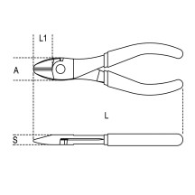 1084 - TRONCHESE mm 200 TAGLIENTI DIAGONALI