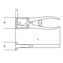 1092V-180 mm -  TRONCHESE A DOPPIA LEVA