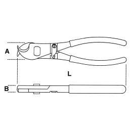 1132 - TAGLIACAVI 230 mm MANICI CON 2 STRATI PVC
