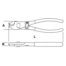 1132 BM -  TAGLIACAVI 170 mm CON IMPUGNATURE