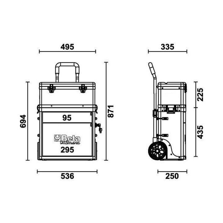 C41S - TROLLEY PORTAUTENSILI A DUE MODULI