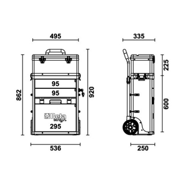 A - C41H-Blu Ral 5002 - TROLLEY PORTAUTENSILI