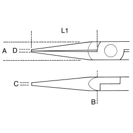 1177BM - PINZA mm 140 PER ELETTRONICA A BECCHI