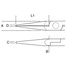 1177BM - PINZA mm 140 PER ELETTRONICA A BECCHI