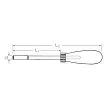 P -4008-1 - GIRAVITE PORTA BIT DA 1/4" C/CRICCHETTO
