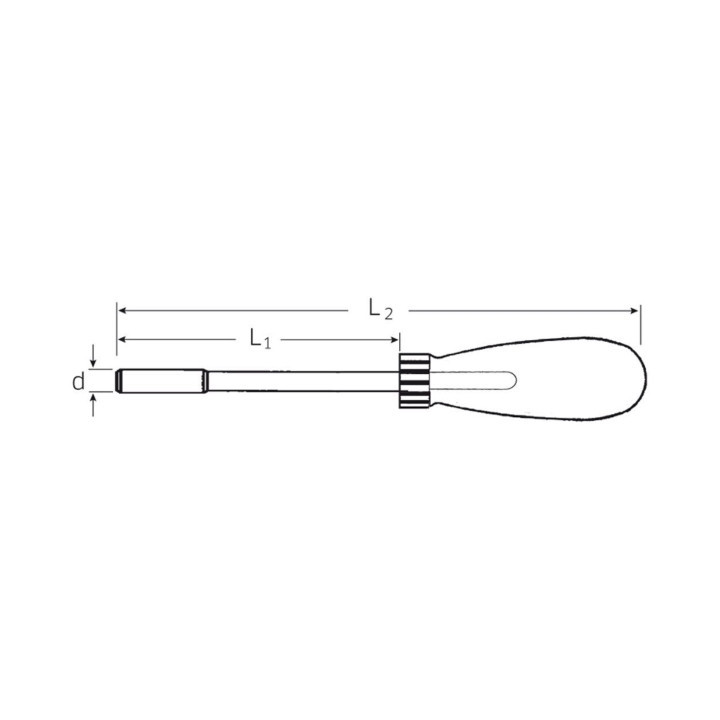 P -4008-1 - GIRAVITE PORTA BIT DA 1/4" C/CRICCHETTO