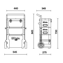 C42 H - TROLLEY PORTAUTENSILI A TRE MODULI
