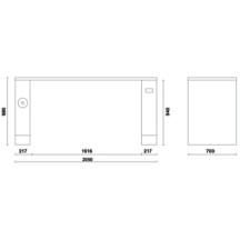C55PRO B/2 - BANCO DI LAVORO DA 2 Mt PER ARREDO