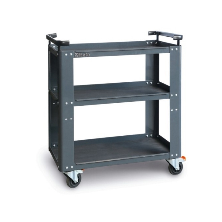 C55T3 - CARRELLO CON 3 RIPIANI RICOPERTI IN GOMMA