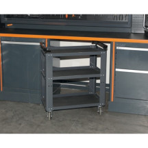 C55T3 - CARRELLO CON 3 RIPIANI RICOPERTI IN GOMMA
