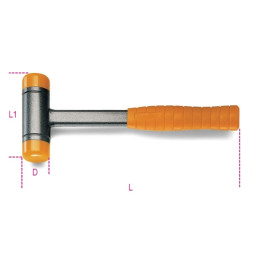 1392 - MAZZUOLA Ø 40 mm ANTIRIMBALZO C/ BATTENTI