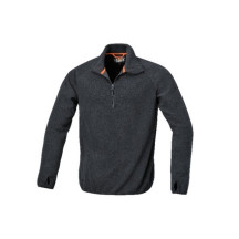 7635N-XL - MICROPILE ZIP CORTA 180g - NERO