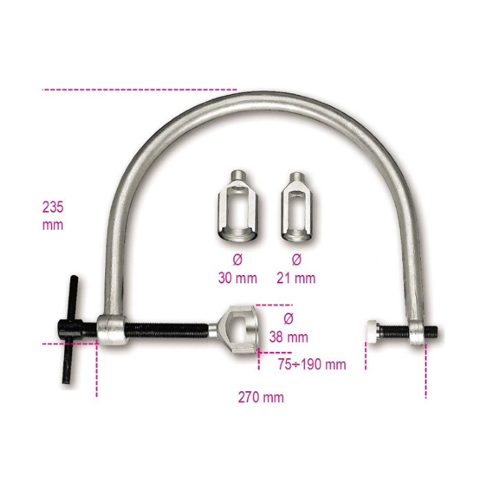 1452K - MORSETTO ALZAVALVOLE CON 3 FLANGE