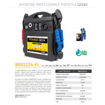 BOS 1224-XL - AVVIATORE PORTATILE 12/24 Volt