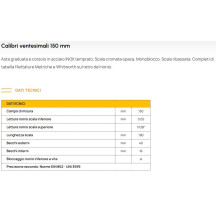 CN15 - CALIBRO A CORSOIO VENTESIMALE 150mm