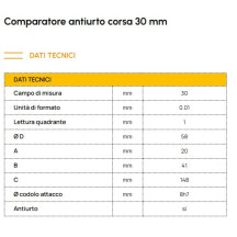 SC30 - COMPARATORE CENTESIMALE Ø 58 mm