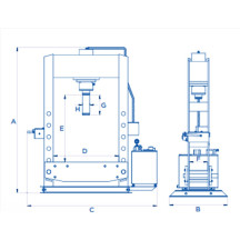 164/R - PRESSA ELETTROIDRAULICA SERIE R 100 Ton.
