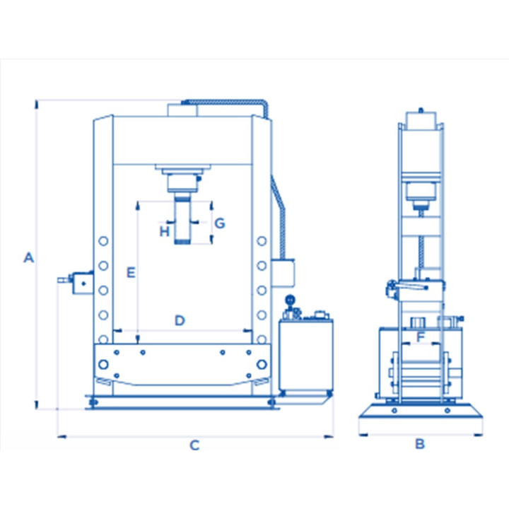 164/R - PRESSA ELETTROIDRAULICA SERIE R 100 Ton.