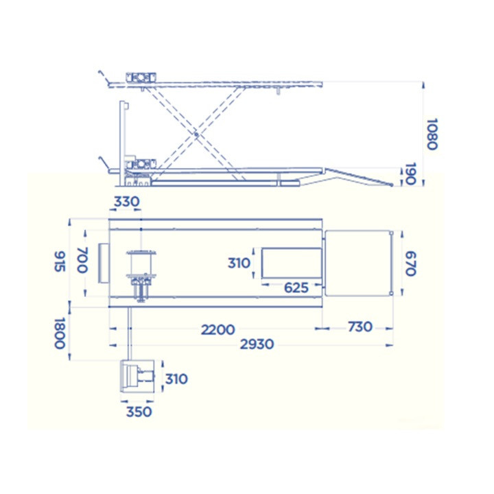 196/PI - SOLLEVATORE PER MOTO PORTATA 500 Kg