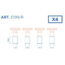 E199/R - N.4 ADATTATORI UNIVERSALI H=100 mm