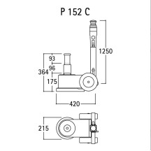 P 152C -  SOLLEVATORE OLEOPNEUMATICO
