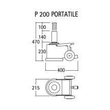 P 200 -  SOLLEVATORE OLEOPNEUMATICO PORTATILE