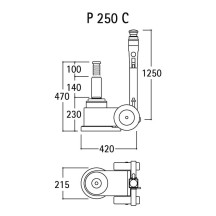 P 250 C - SOLLEVATORE OLEOPNEUMATICO