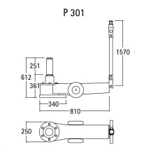 P 301 - SOLLEVATORE OLEOPNEUMATICO 1 SFILATA